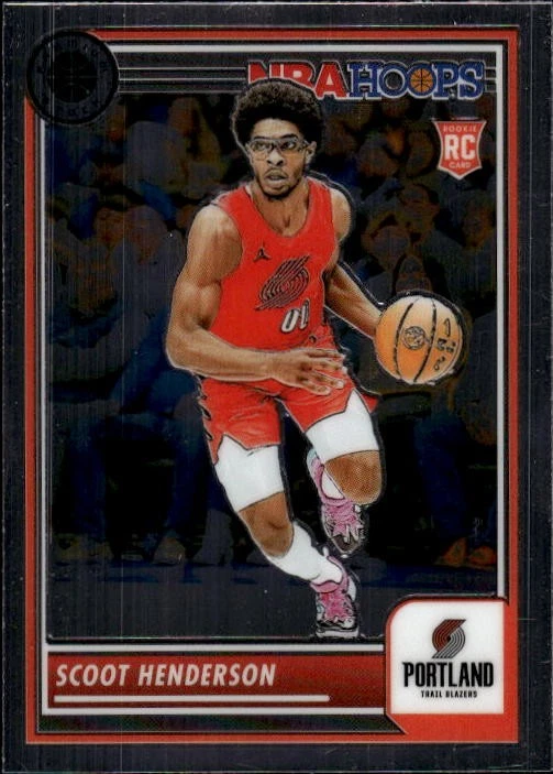 2023-24 Hoops Premium Stock Scoot Henderson #137 Portland Trail Blazers 21O