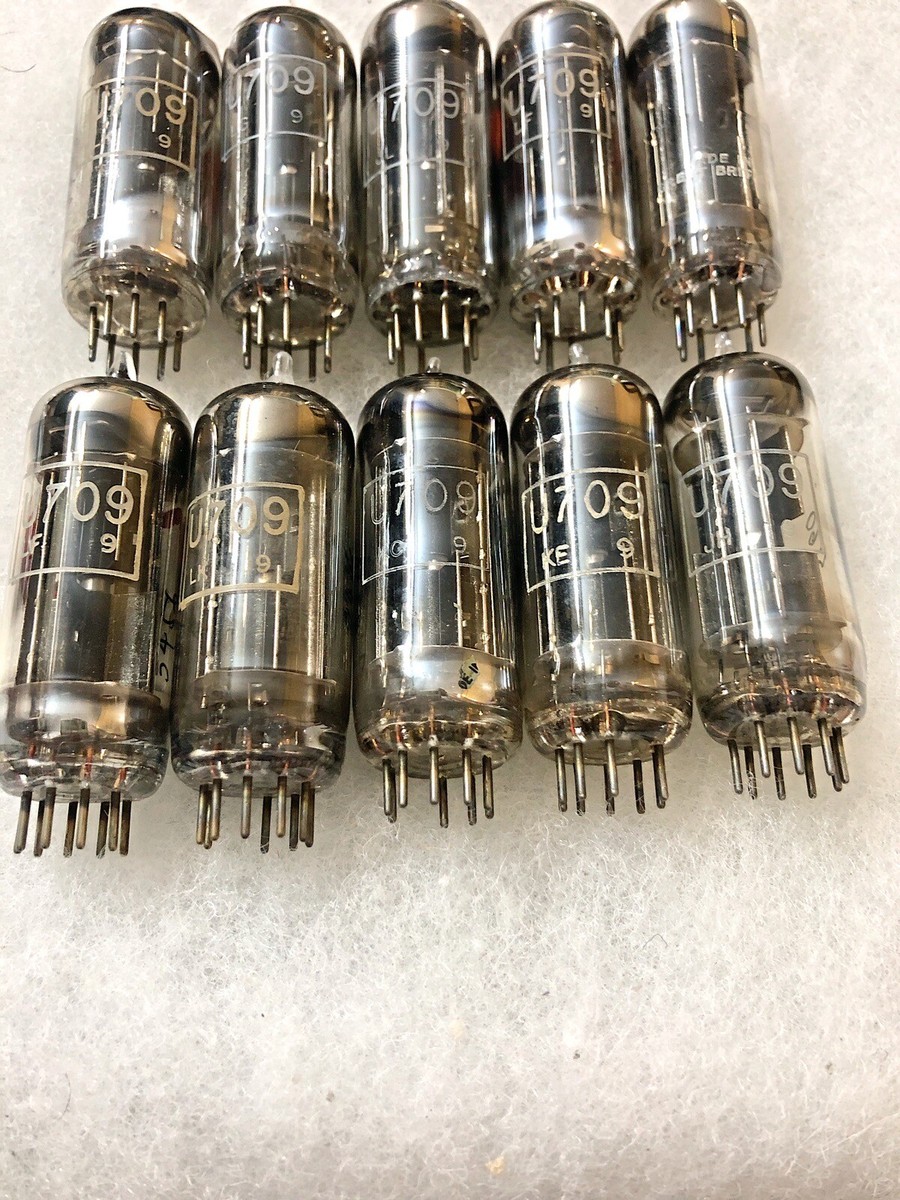 GEC Osram Marconi U709 EZ81 6CA4 Good Testing, Black Plate Square