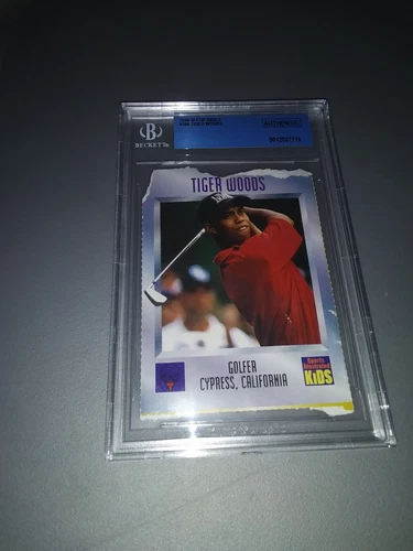 1996 SPORTS ILLUSTRATED FOR KIDS TIGER WOODS ROOKIE #536 BGS Authentic Si Kids