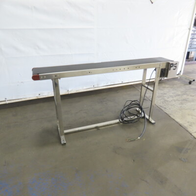 #ad 7 1 2quot; Wide x 58quot; Stainless Steel Variable Speed Slide Belt Conveyor 220V 1Ph $361.46