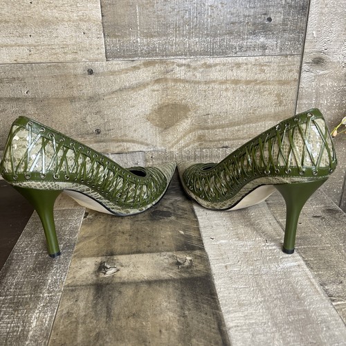 J.Renee Medora Women’s SZ 8M Pumps Snake Skin Heels Stiletto Leather Shoes - Picture 10 of 14