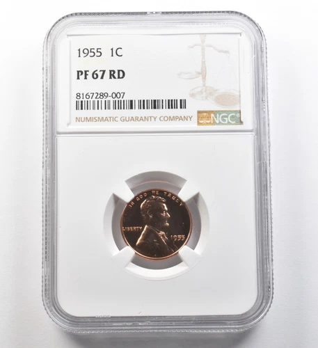 1955 Lincoln Wheat Cent PF67 RD NGC *8114