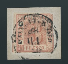 Sachsen Dreier Mi. Nr. 1 a auf Briefstück TOP Fotoattest Vaatz BPP 12.000 Euro