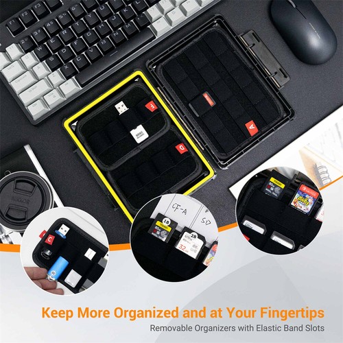 Memory Card Case Storage Holder for 16 USB Flash Drive Thumb +30 SD CF Type A - Picture 7 of 12