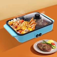 Multifunctional Electric Baking Tray Electric Hot Pot and Frying Pan BBQ Grill