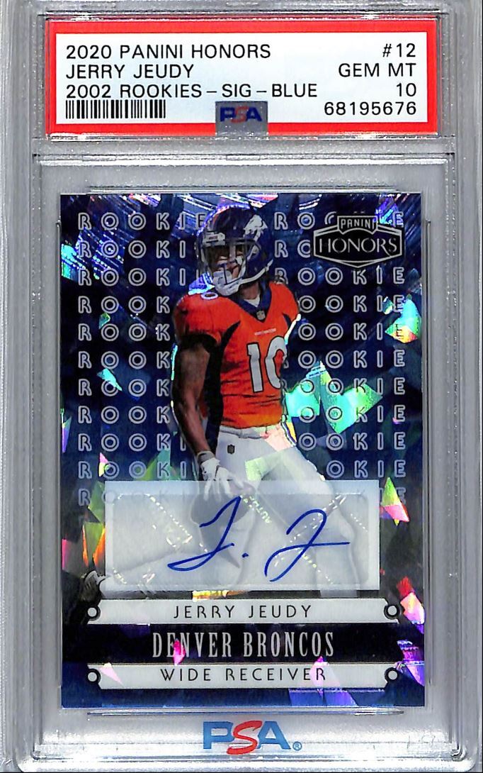 Jerry Jeudy Panini Honors 2002 Rookies #12 Signature-Blue