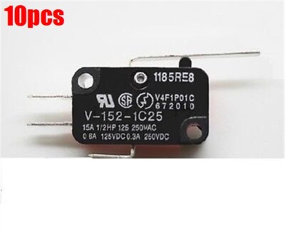 10Pcs Micro Switch V-152-1C25 Spdt Thermosetting Case Omron Miniature Basic I tx