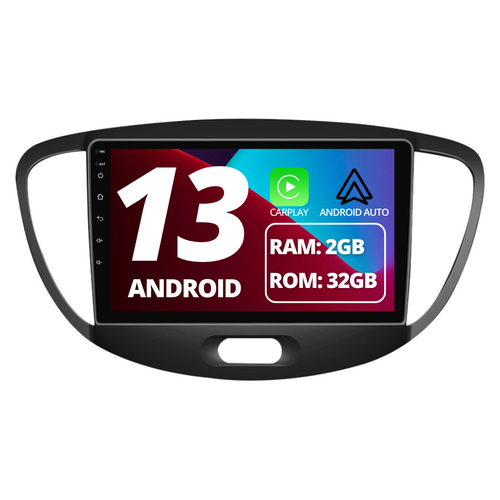 Hyundai i10 2007-2013 Wireless Apple CarPlay & Android Auto 9 Inch Kit - Picture 1 of 7