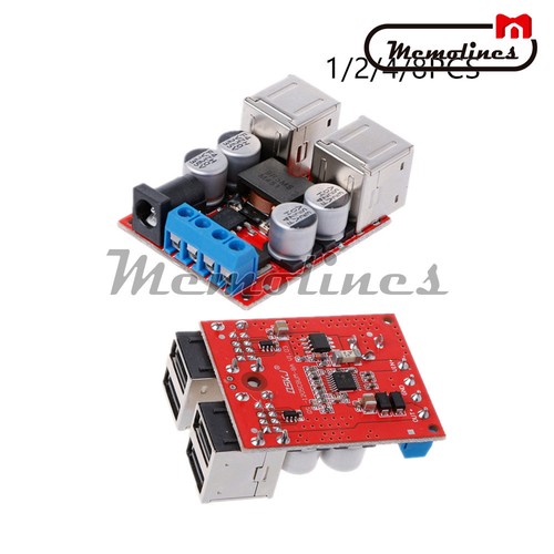 1/2/4/8PCS 4 USB Buck 8V-35V to 5V 8A Step Down Power Supply Module Car Charger - Picture 3 of 49