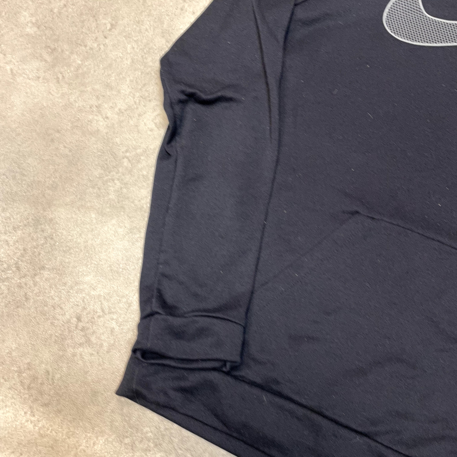 Nike Hoodie Mens Large Y2K Centre Swoosh Pull Over Sports Sweatshirt, Black image 6