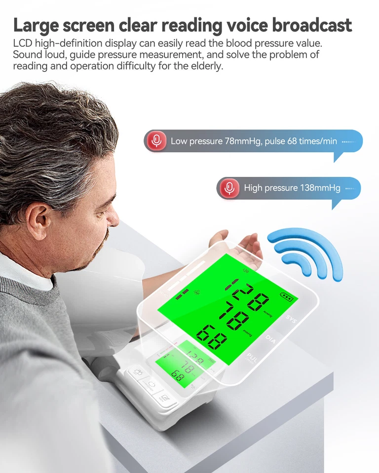 Esfigmomanómetro electrónico automático de uso doméstico monitor de presión arterial máquina de presión arterial Foto 3 de 4