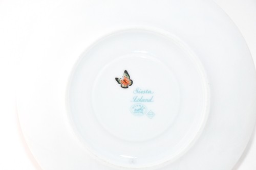 Juego De Tazas De Té Y Platillos Hermes La Siesta Island De 2 Flores Azules Café - Imagen 5 de 15