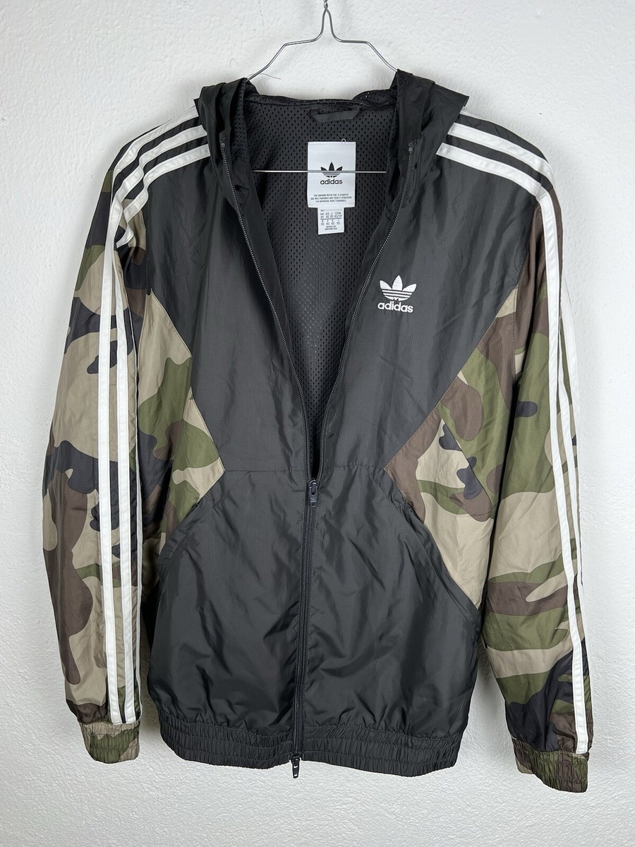 Adidas Anorak Camouflage Black SIZE XS Man Men Light Jacket