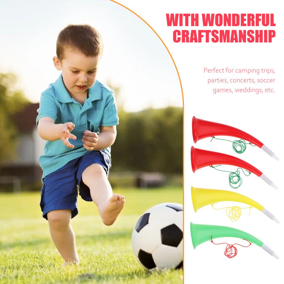 4 Pcs Cheering Horn Plastic Child Instruments for Kids Mini Footballs