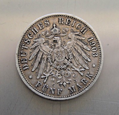 1903-A (Five) Funf Mark ~ Deutsches Reich 90% Silver | eBay