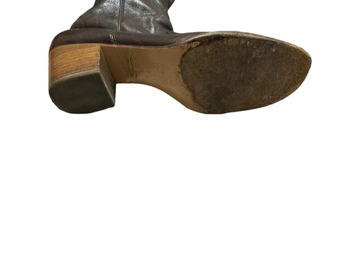 Vintage Coach Fayth braune hohe Damenstiefel aus Leder mit Absatz 8 Reiten Western - Bild 6 von 10