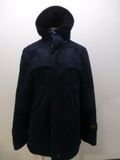 G-star Raw Denim Black Wool Blend Hooded Winter Coat Jacket Womens Sz Medium