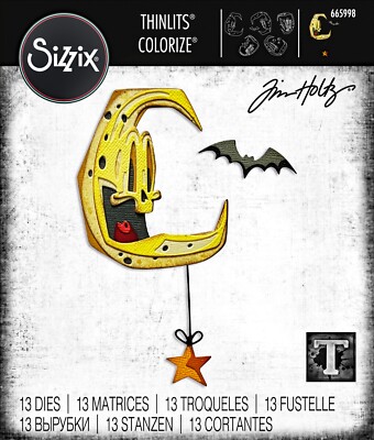 New Retired Sizzix Thinlits 13pc Otis Colorize #665998 Retail $31.99 Tim Holtz