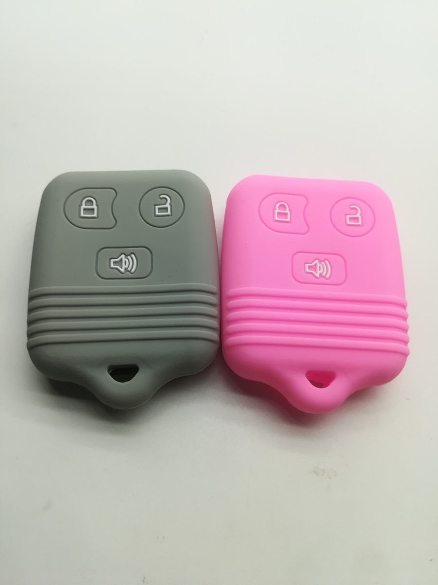 RUNZUIE 4-Button Silicone Key Fob Cover For Ford Lincoln Mercury | Black With Green Trim - View #6