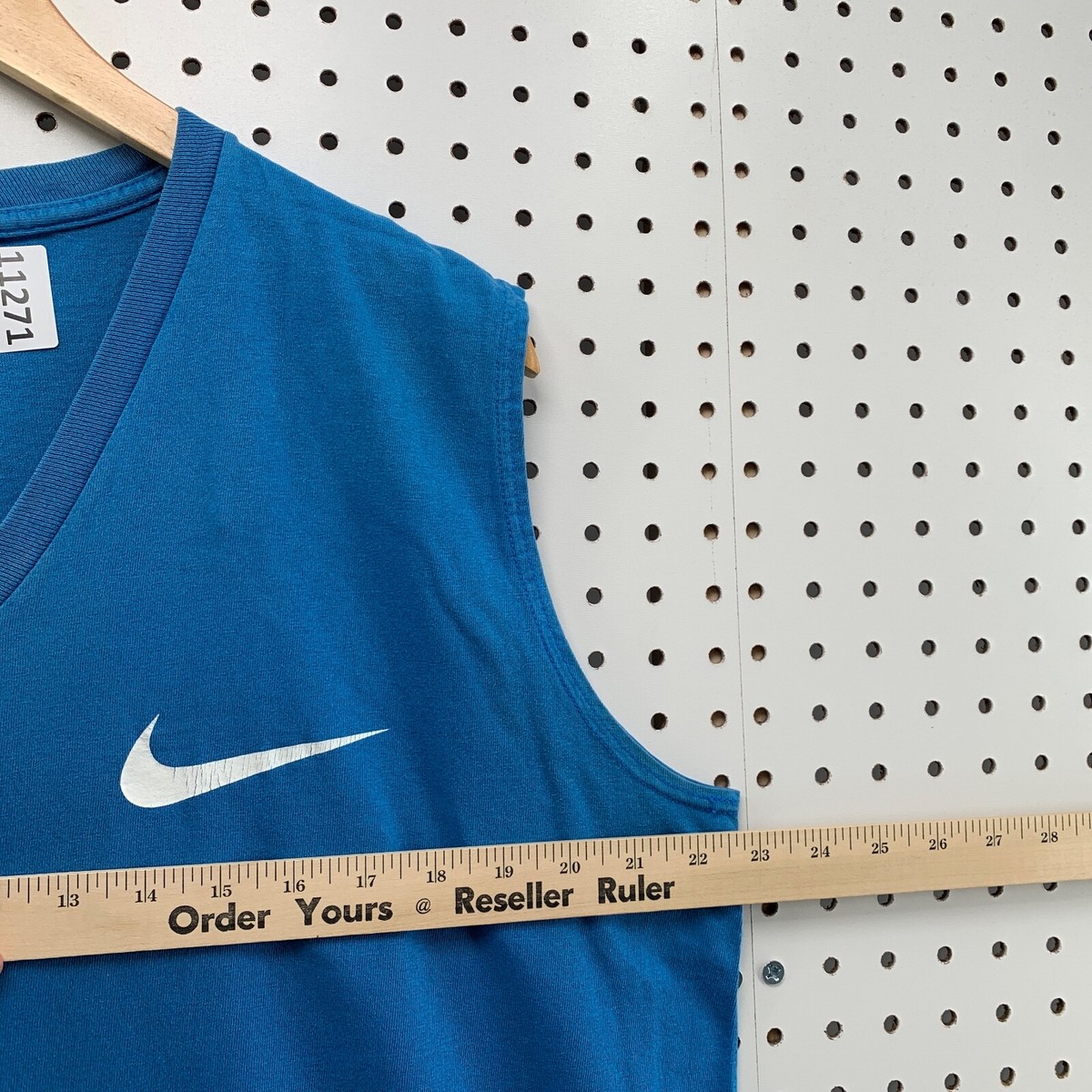 VIntage 90s Nike Shirt Mens Large Blue White Swoosh