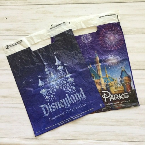Disneyland Disney Parks Plastic Bag & Diamond Celebration Plastic Bag