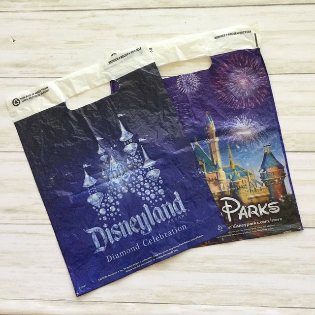 Disneyland Disney Parks Plastic Bag & Diamond Celebration Plastic Bag LOT OF 2 eBay