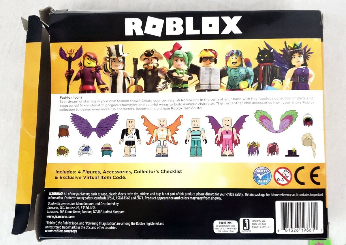 Roblox Celebrity Collection - Fashion Icons Four Figure Pack [Includes  Exclusive Virtual Item] 