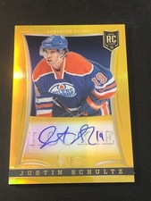 2013-14 Panini Select Gold Prizm /10 Justin Schultz #289 Rookie Auto RC