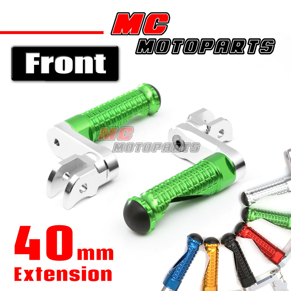 MPRO Green Front Foot Pegs 40mm Adjustable For Kawasaki Z650 1722 21 20 19 18 eBay