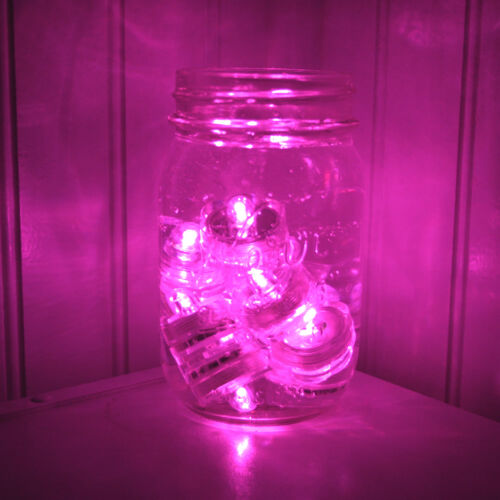 Submersible Waterproof Battery LED Tea Light ~ PINK ~ 10 Pack Wedding Decoration - Picture 4 of 6