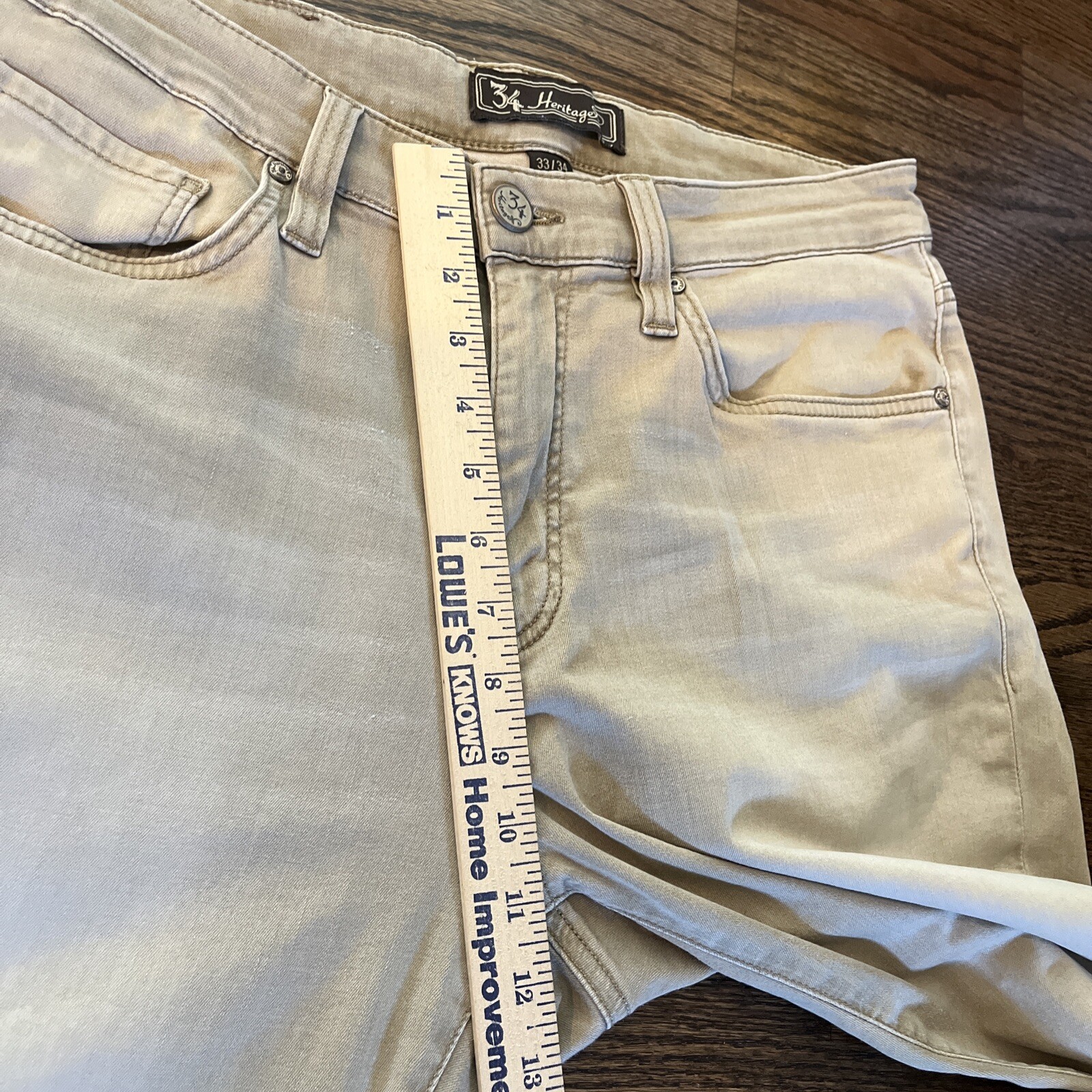 34 Heritage Pants Men 32 X 26 Tan Charisma Comfort Rise Classic Jeans Pockets - View 6