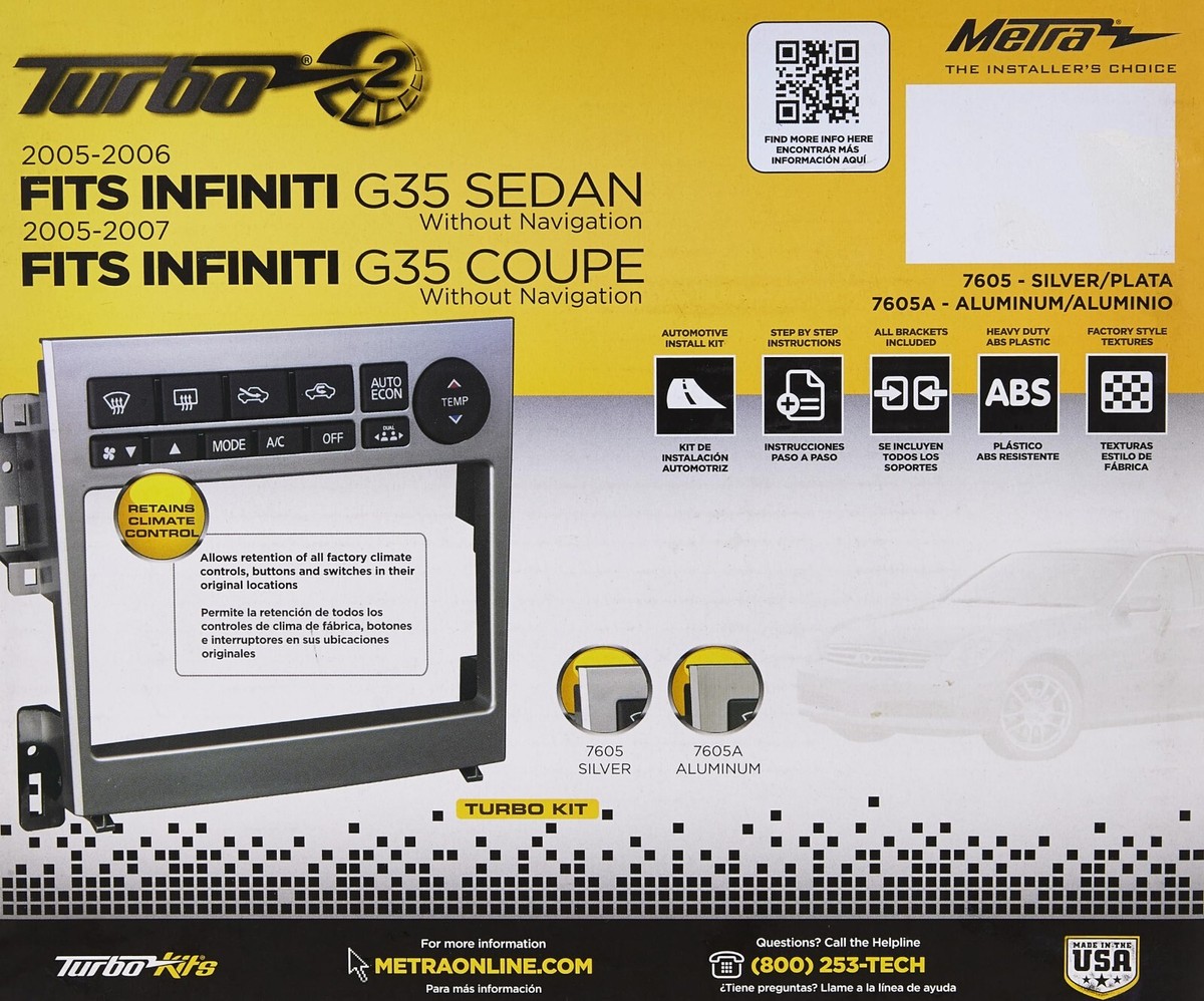 Metra 95-7605a Infiniti G35 05-07 Double DIN Kit for sale
