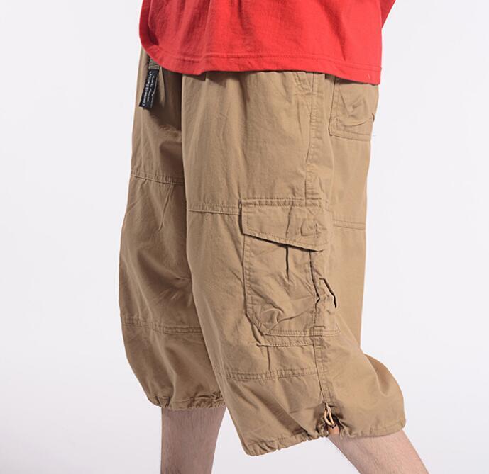New Men's Summer Loose Casual HipHop Trousers Baggy 3/4 Pants Cargo Shorts  Sport