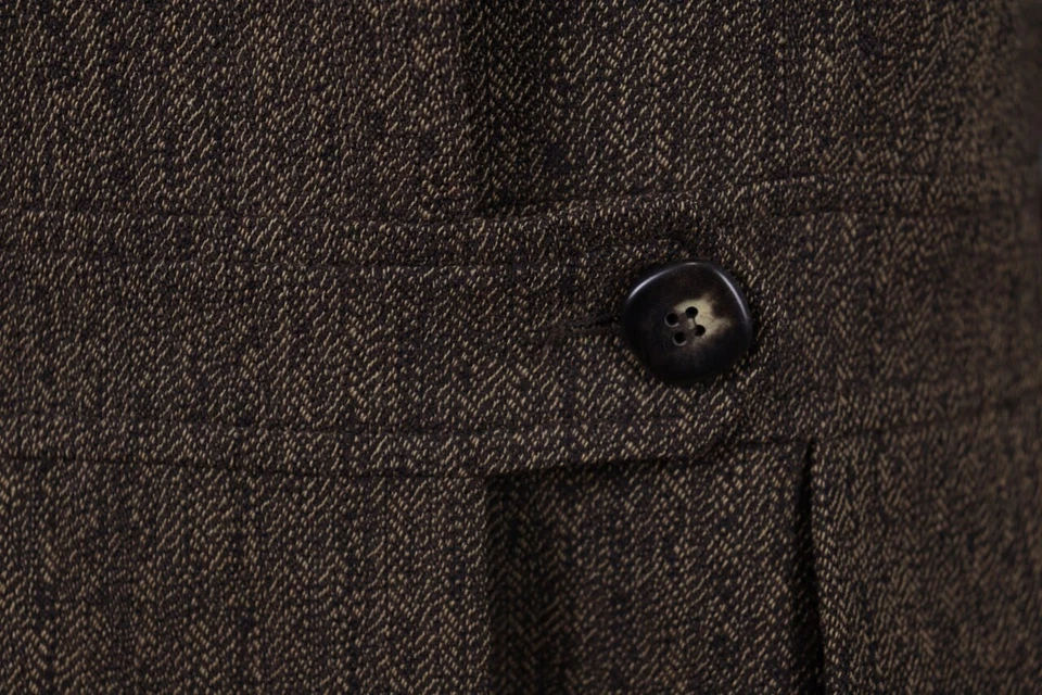 Chaqueta Abrigo KENZO JUNGLE Marrón Pecho Único Lana Vallada Talla 40/S Foto 2 de 4