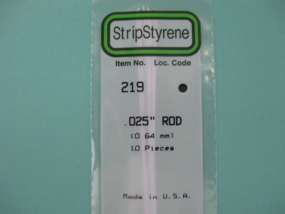 (1,80 €/m), Rundstäbe 0,64 x 350 mm , Evergreen 219