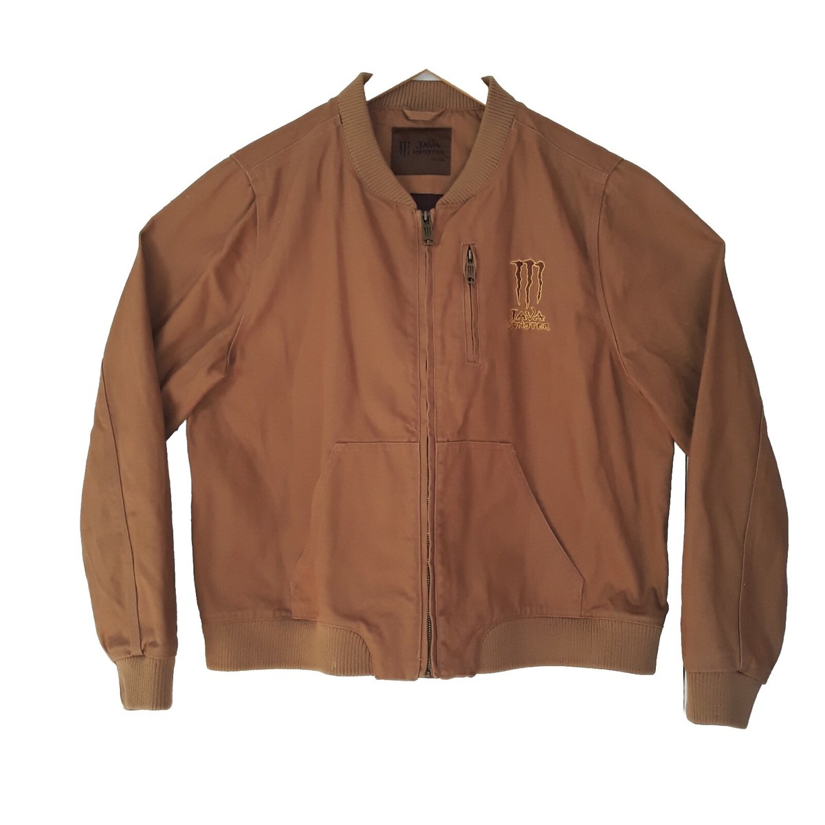 Monster Java Energy Official Zip Up Brown Men's Jacket 2XL Carhartt-Like  EXCELNT