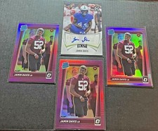 Jamin Davis 2021 Leaf Draft Rookie Auto RC Card # BA-JD2 + 3 Pink Optic Card Lot