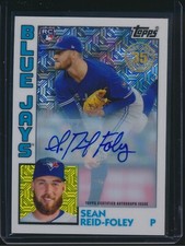 2019 Topps Silver Pack 1984 Chrome Autograph Auto Sein Reid-Foley RC Blue Jays