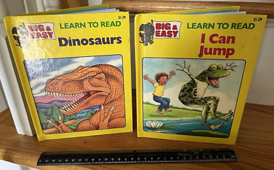 2 Big & Easy Learn to Read Dinosaurs & I Can Jump Hardcover Books