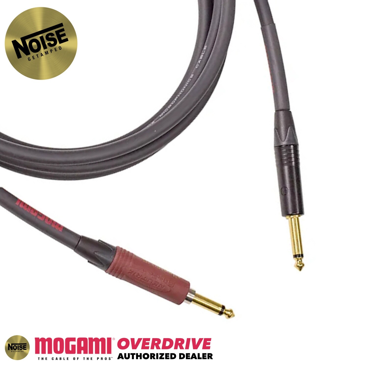 MOGAMI OVERDRIVE Guitar Keyboard Bass Instrument Cable 1/4" TS Straight