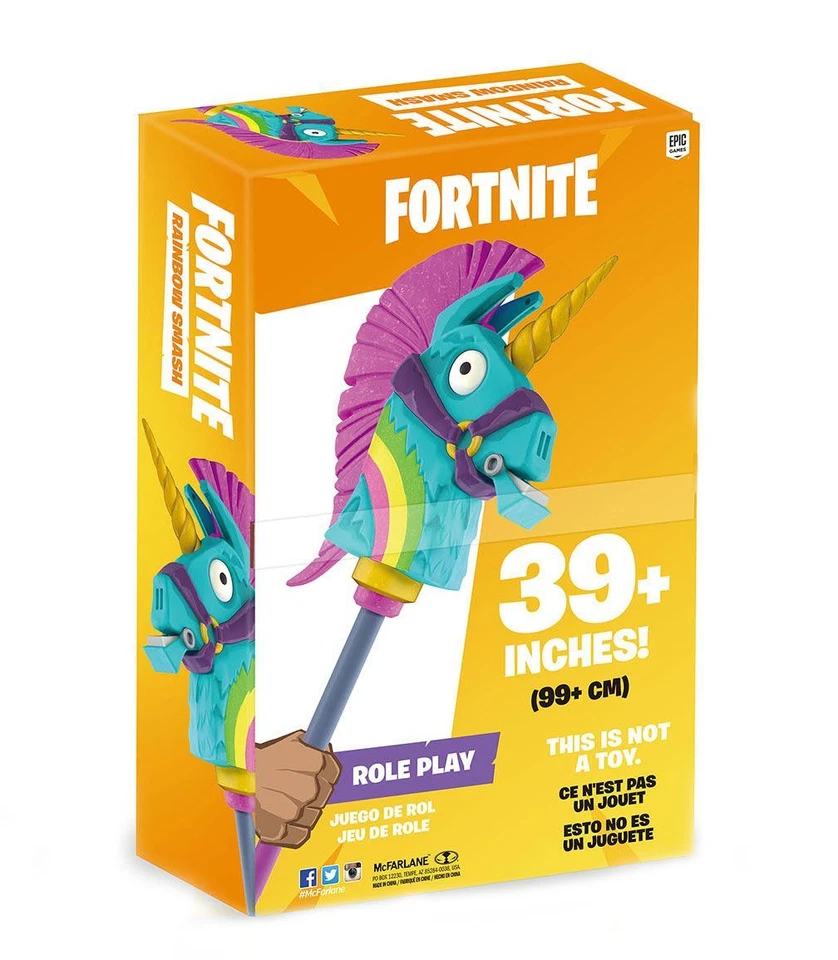 Fortnite Rainbow Smash Einhorn 1:1 Replika Rollenspiel Fasching Kostüm McFarlane - Bild 2 von 4