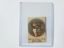 Lieutenant De Lancy J. Colvin Jackson Michigan 1918 World War 1 WW1 Hero