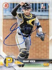 2018 Bowman Draft #BD-115 Grant Koch Rookie Pittsburgh Pirates AUTO SIGNED