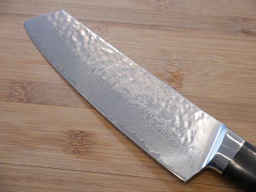 Santokumesser aus Damast- Damaszener Stahl - Hammerschlag Design !!!!! - Bild 2 von 8