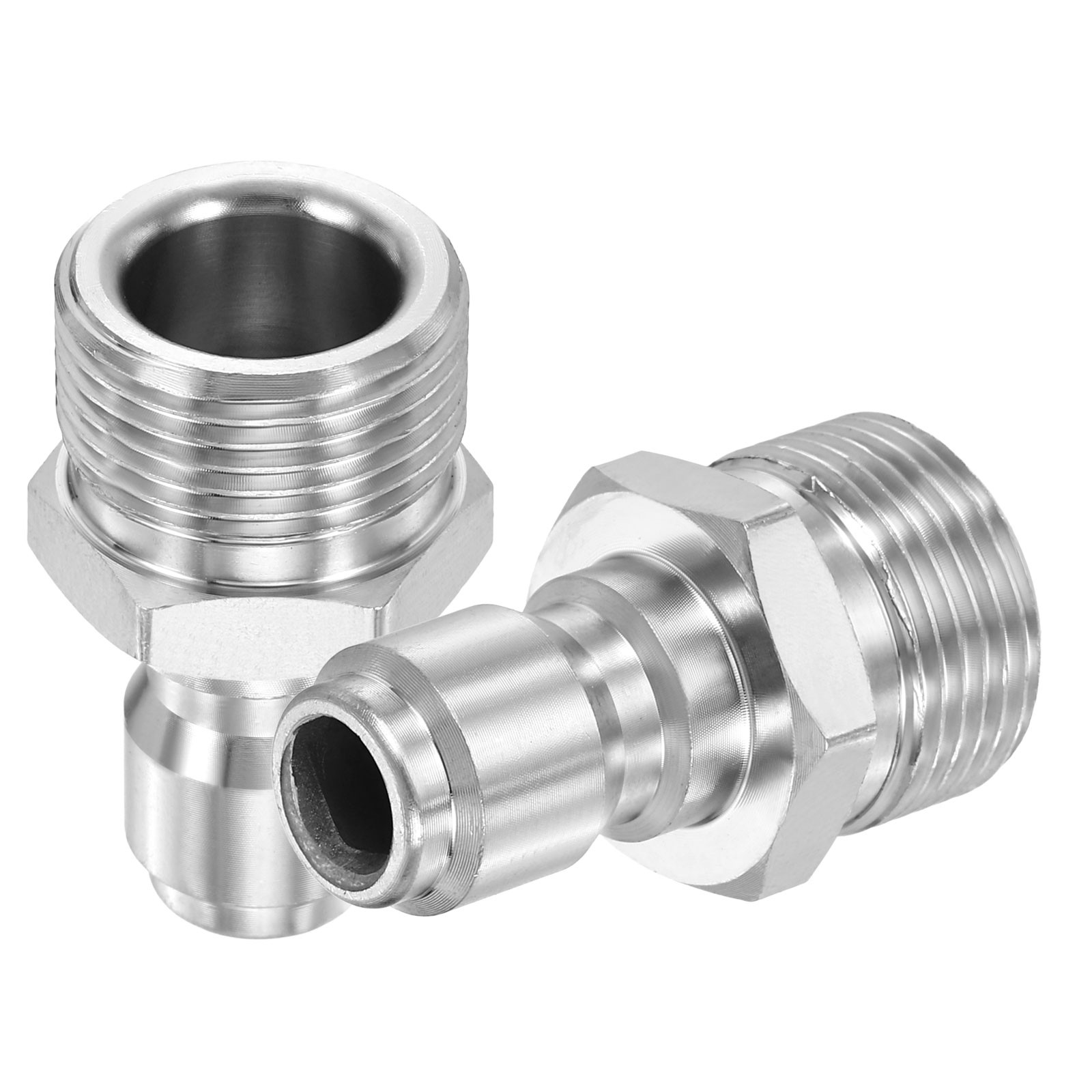 2Pcs Pressure Washer Adapter, 3/8" Male Quick Plug to M22 14