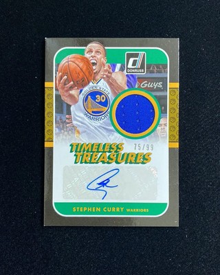 2014-15 Panini Donruss Timeless Treasures Auto PA GW Stephen Curry 75/99 EB14