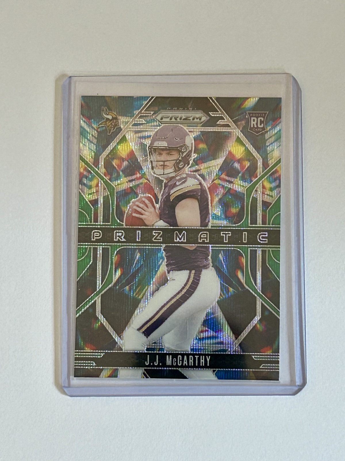 J.J. McCarthy - 2024 Panini Prizm Prizmatic - Green Wave (RC)