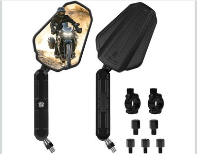 Adventure Motorcycle Rearview Mirrors M10 M8 Adjustable For Dirt Bike Dual Sport