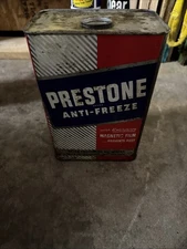 Vintage All Metal EVEREADY  Prestone ANTI-FREEZE 1 Gallon Can  Garage