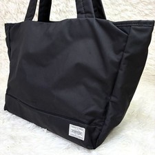 Porter Girl Mousse Tote Bag Black Polyester A4 Shoulder Yoshida Near Mint Japan